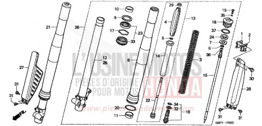 FRONT FORK CR80RB1 de 2001